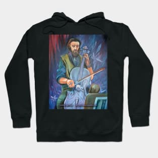 Gothic Cello Player Azriel Mordecai Hoodie